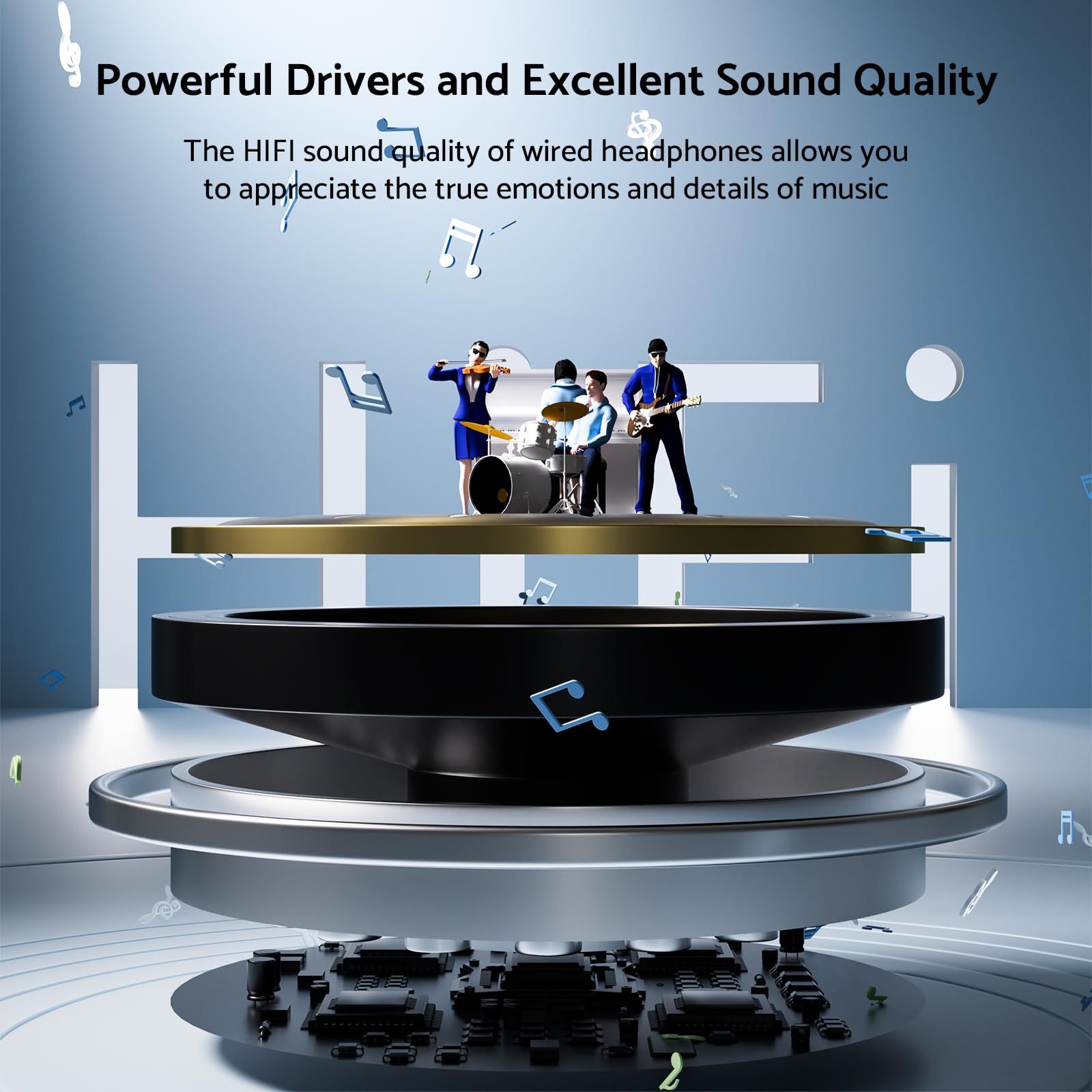 Type C 3.5mm HIFI Stereo Wired - Wired Earphone Mic ulasan dan harga