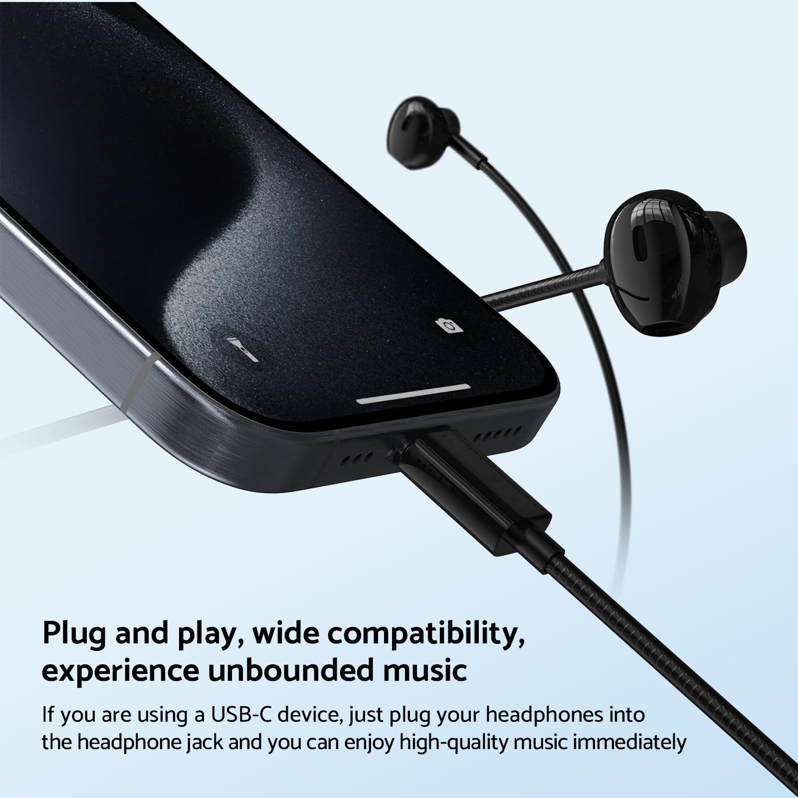 Type C 3.5mm HIFI Stereo Wired - Wired Earphone Mic ulasan dan harga