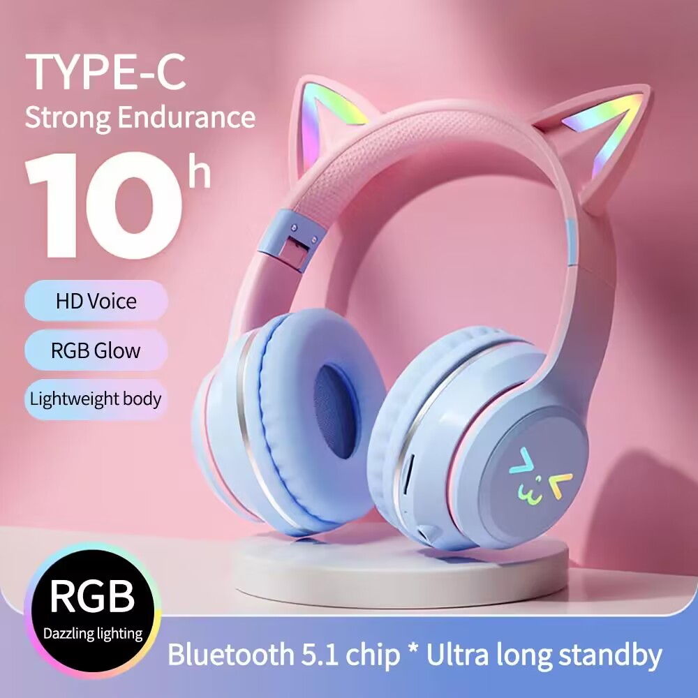 RGB Glow Earphones Wireless Ea - Gaming Headset Rgb ulasan dan harga