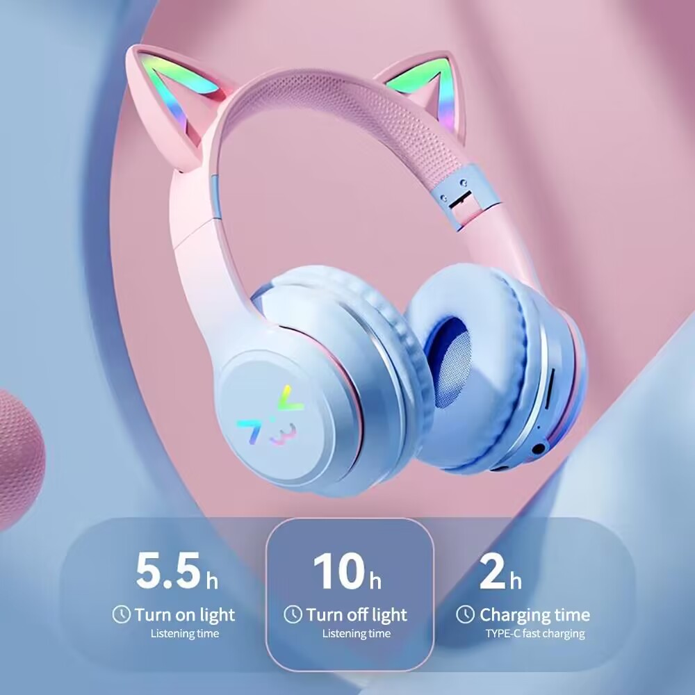 RGB Glow Earphones Wireless Ea - Gaming Headset Rgb ulasan dan harga