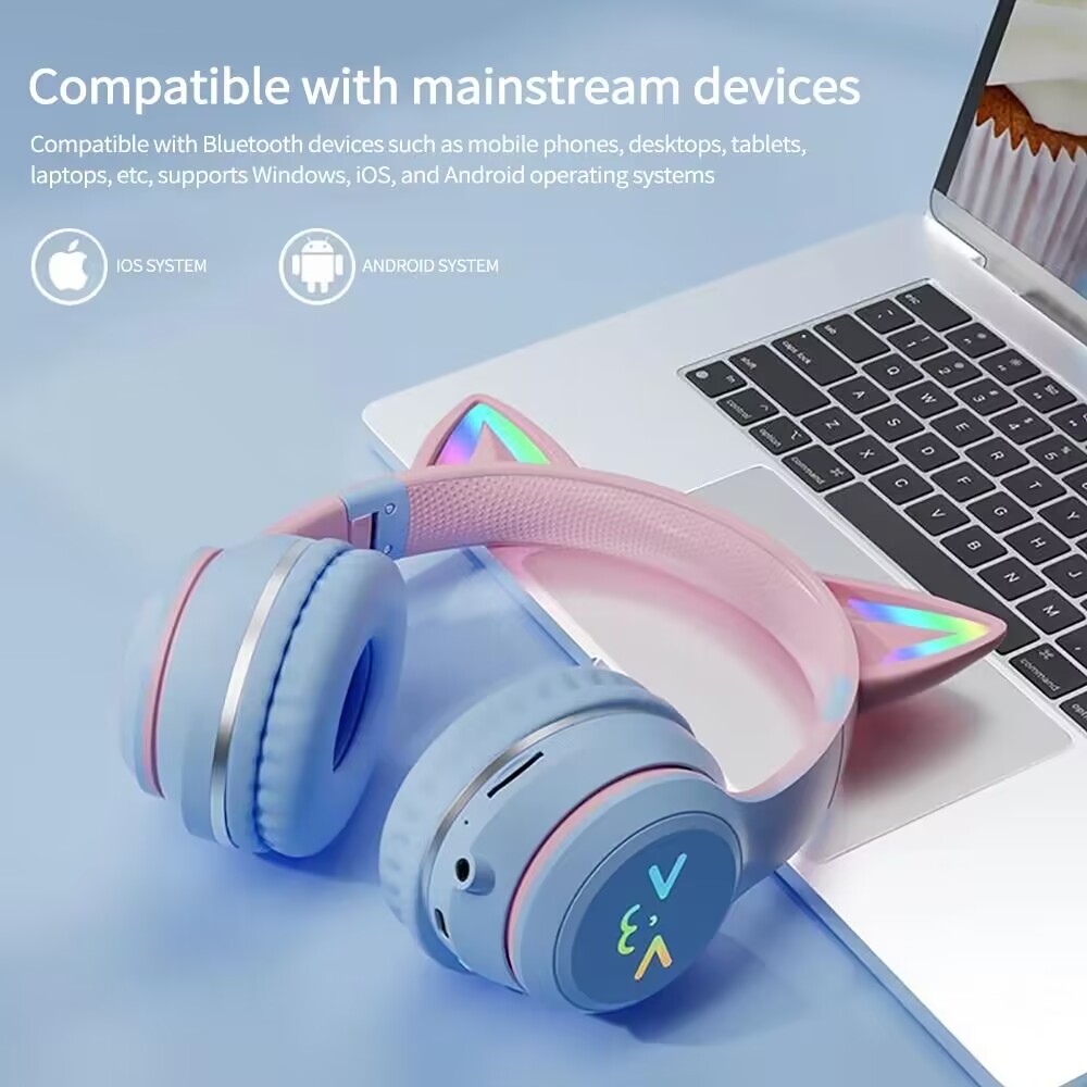RGB Glow Earphones Wireless Ea - Gaming Headset Rgb ulasan dan harga