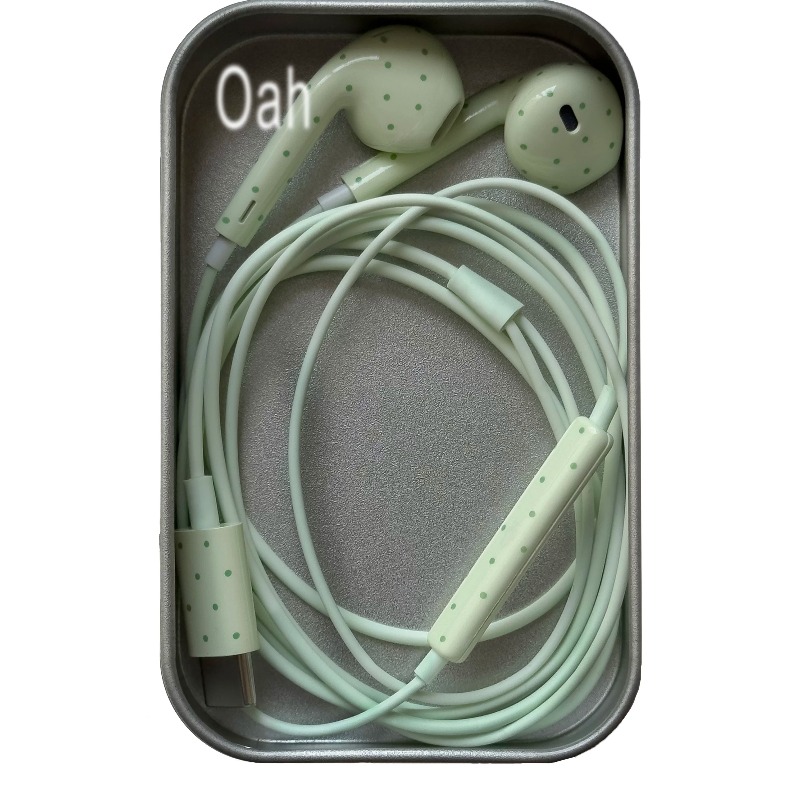 Oah Polka Dot Wired Earphones  - Usb C Earphone ulasan dan harga