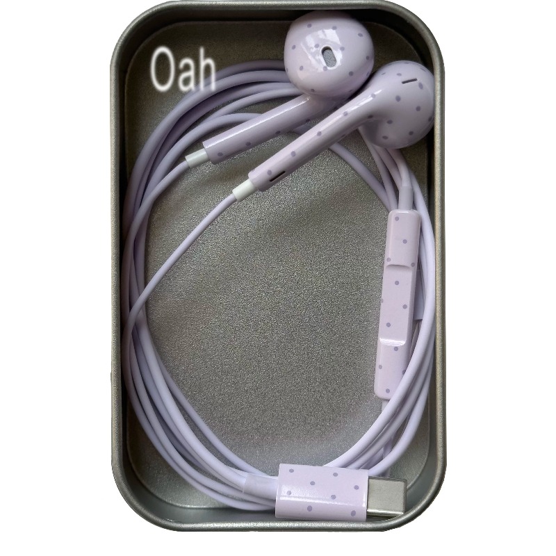 Oah Polka Dot Wired Earphones  - Usb C Earphone ulasan dan harga