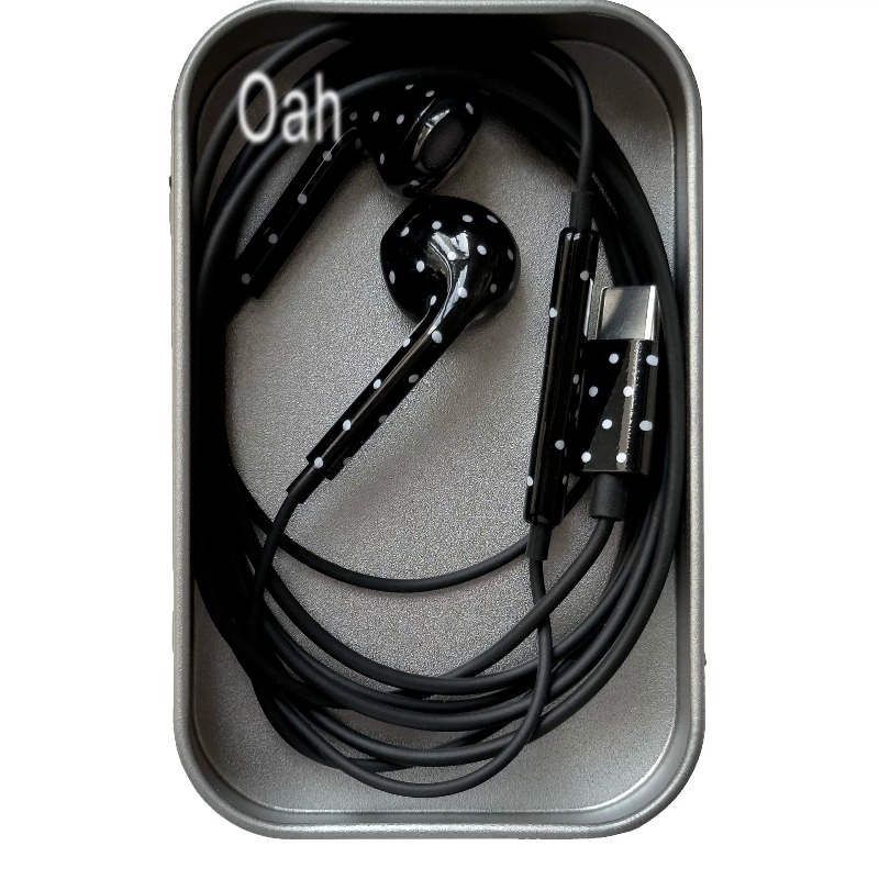 Oah Polka Dot Wired Earphones  - Usb C Earphone ulasan dan harga