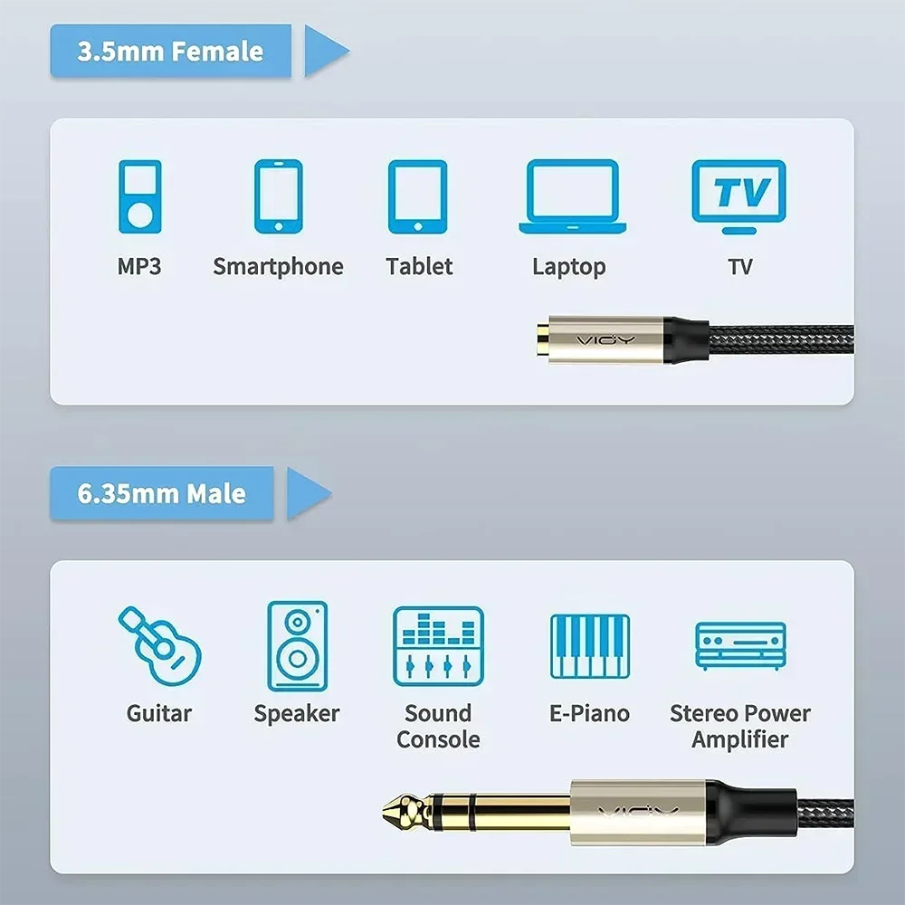 Headphone Adapter 6.35mm TRS M - Cable Extension 3.5 ulasan dan harga