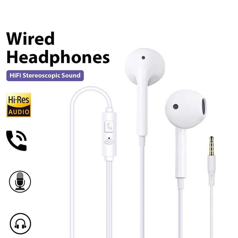 3.5mm Wired Earphone In Ear He - Wired Earphone Mic ulasan dan harga