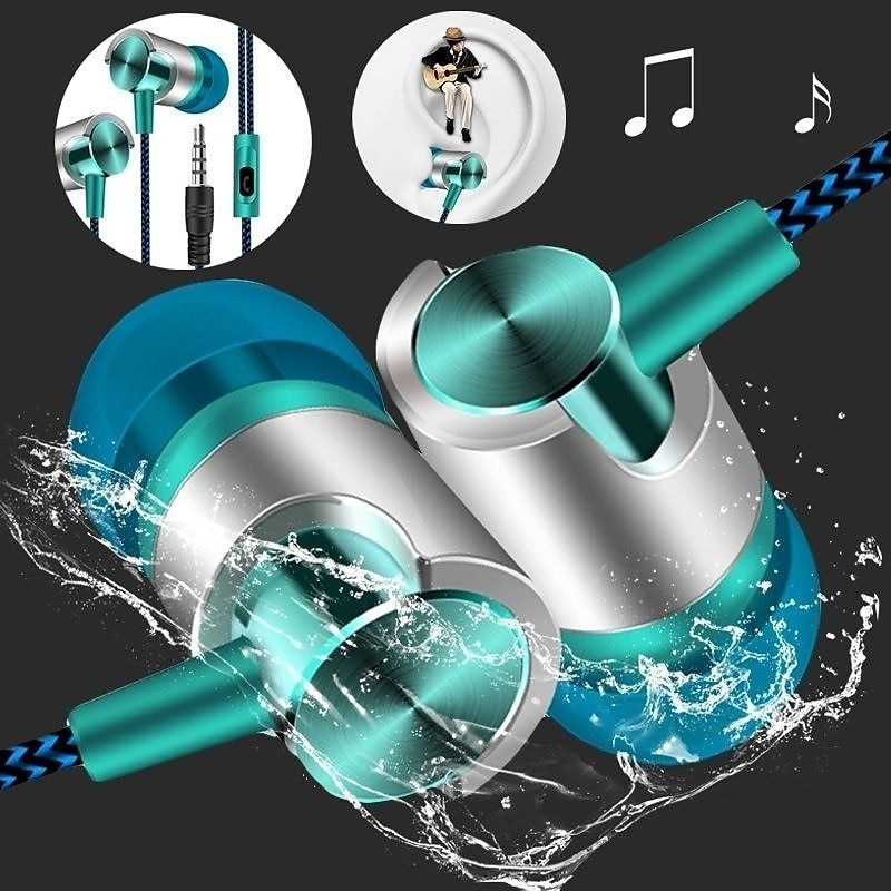 9D Stereo Wired Headphones Bas - Wired Earphone Mic ulasan dan harga
